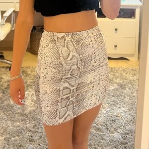 Missguided skirt snakeskin